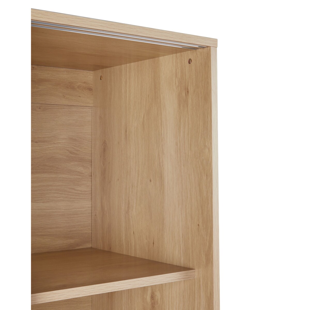 Witryna ze szklaną gablotą jasne drewno RUMSON