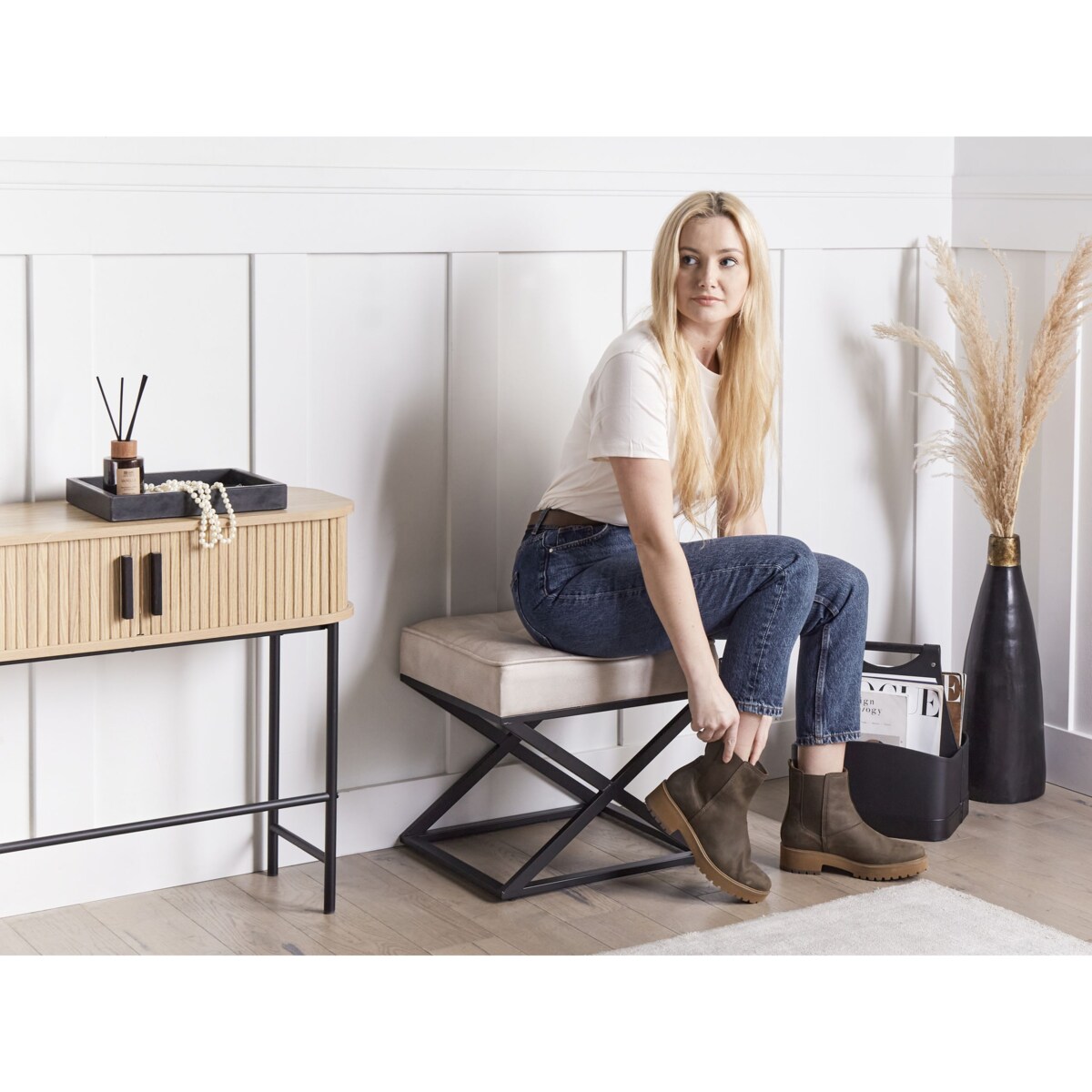 Stołek MURDO Beżowy