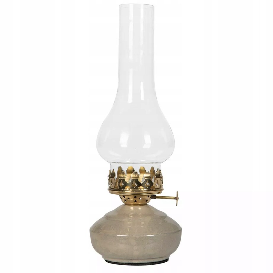 ŚWIECZNIK LAMPA NAFTOWA TEALIGHT IMITACJA skandynawski beżowa do salonu