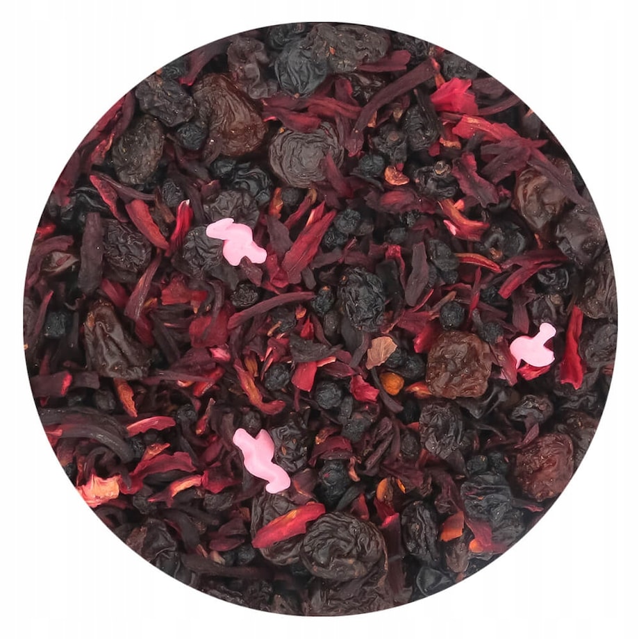 Herbata owocowa sypana Berry Flamingo o smaku leśnych jagód PREMIUM Cup&You - herbata liściasta sypana mieszanka napar susz - gotowa na prezent upominek