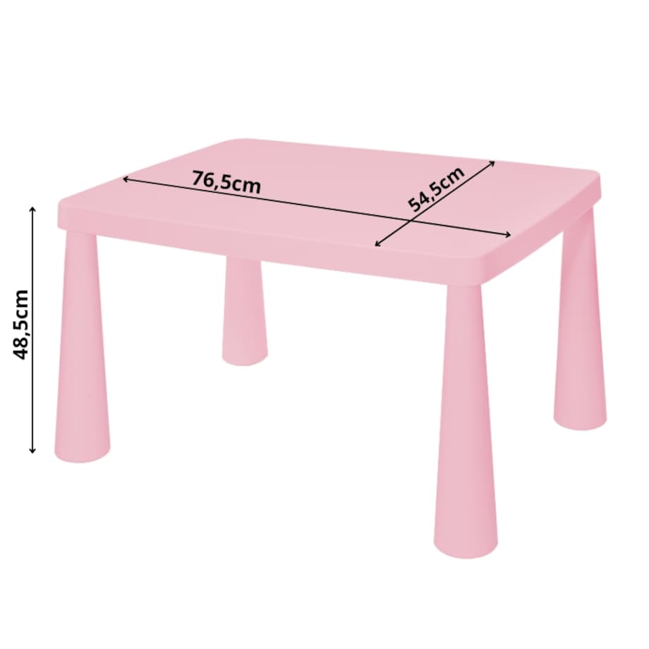 Zestaw dla dzieci stolik i krzesełka plastikowy różowy