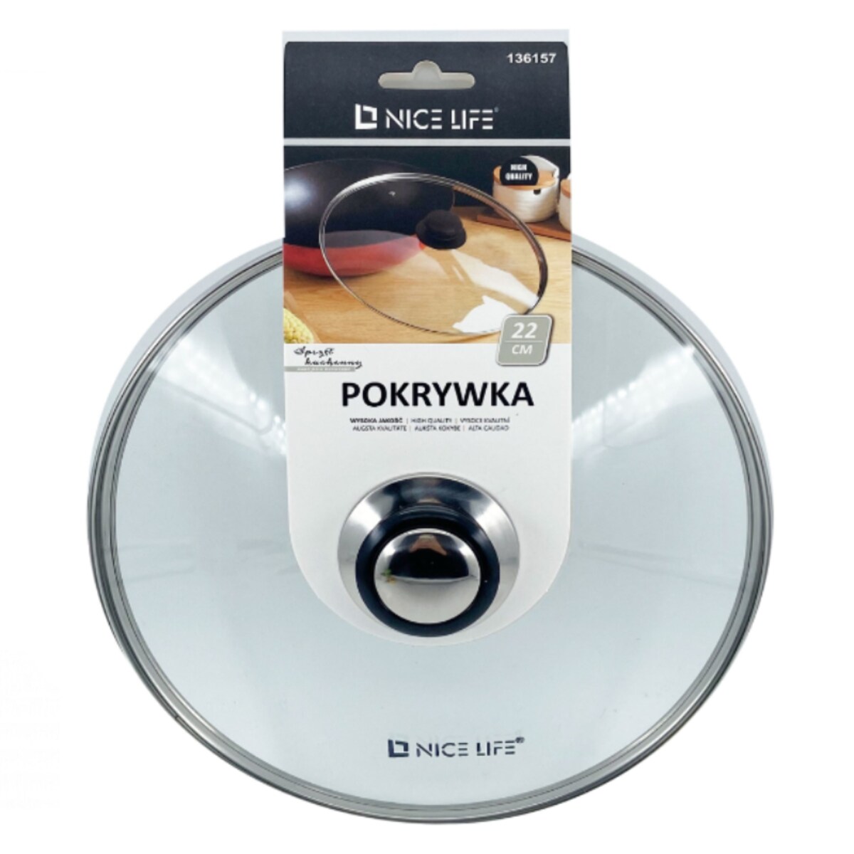 szklana pokrywka do garnka szkło hartowane 22 cm