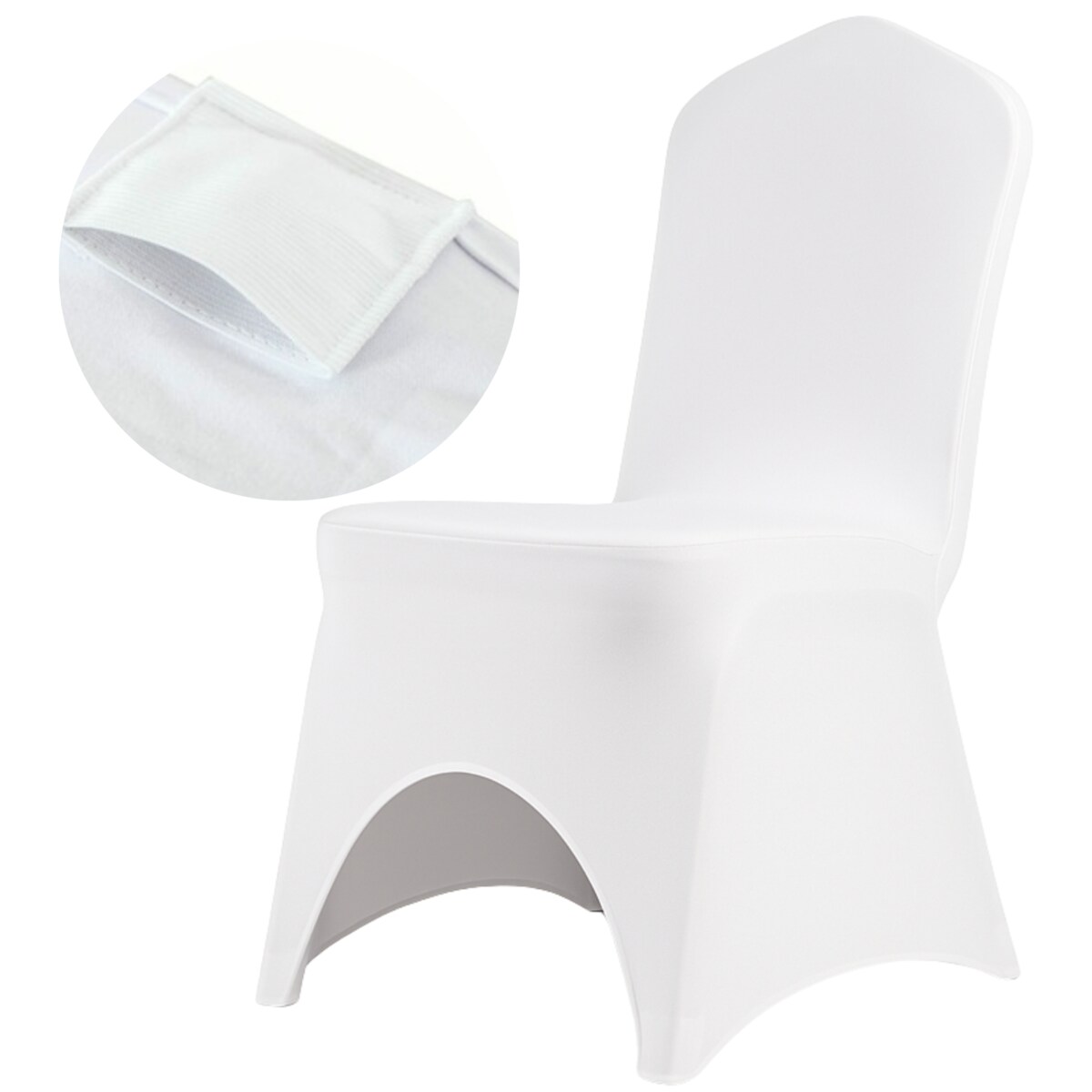 POKROWIEC NA KRZESŁO BANKIETOWE BIAŁY ŚLUBNY ŚLUB ELASTYCZNY [21BA]