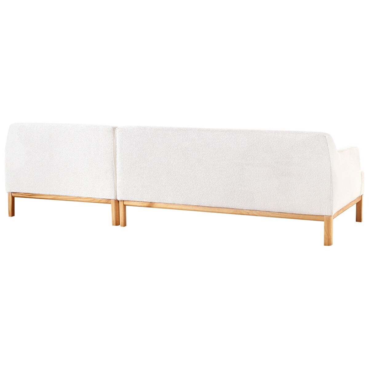 Sofa narożna lewostronna SOSJO Złamana biel Boucle Lewostronny