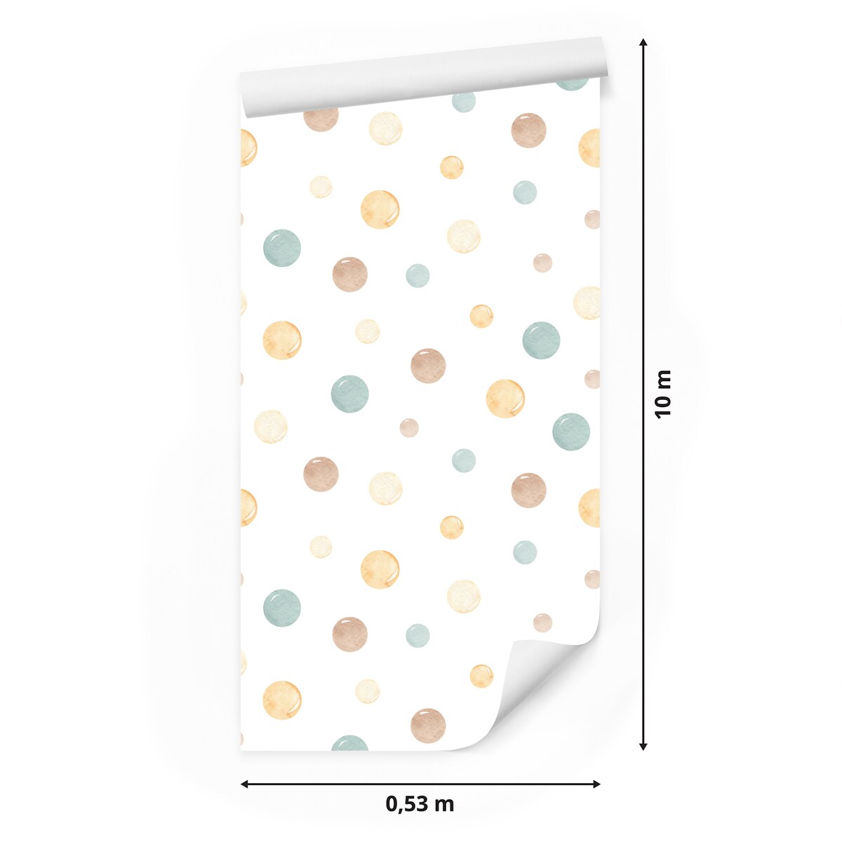 Tapeta Do Pokoju Dziecka Akwarelowe Delikatne Kropki