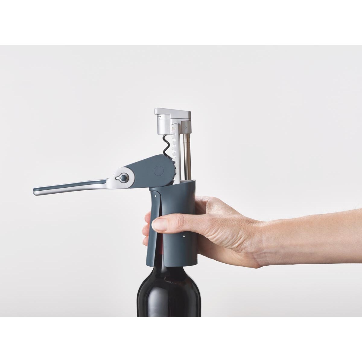 Korkociąg dźwigniowy BarWise, 12.7 x 5.7 x 7 cm, Joseph Joseph