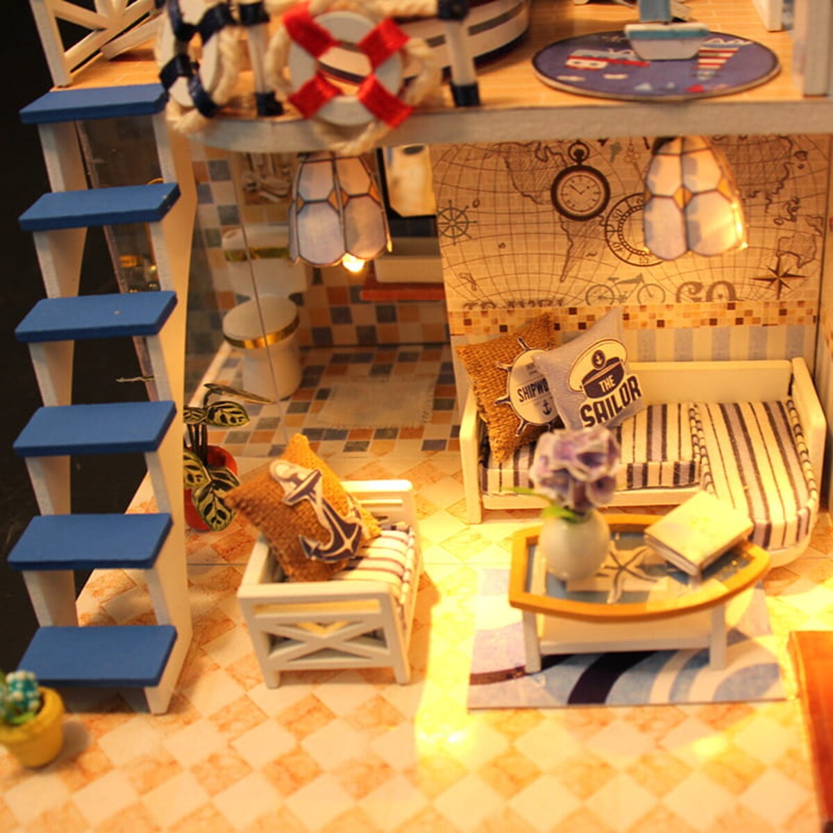 Miniaturowy domek - Lazurowy poranek