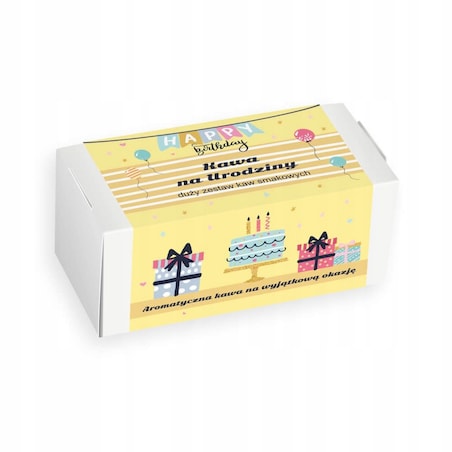 BIG BOX SŁODKA NIESPODZIANKA - prezent dla solenizanta z kawą i herbatą