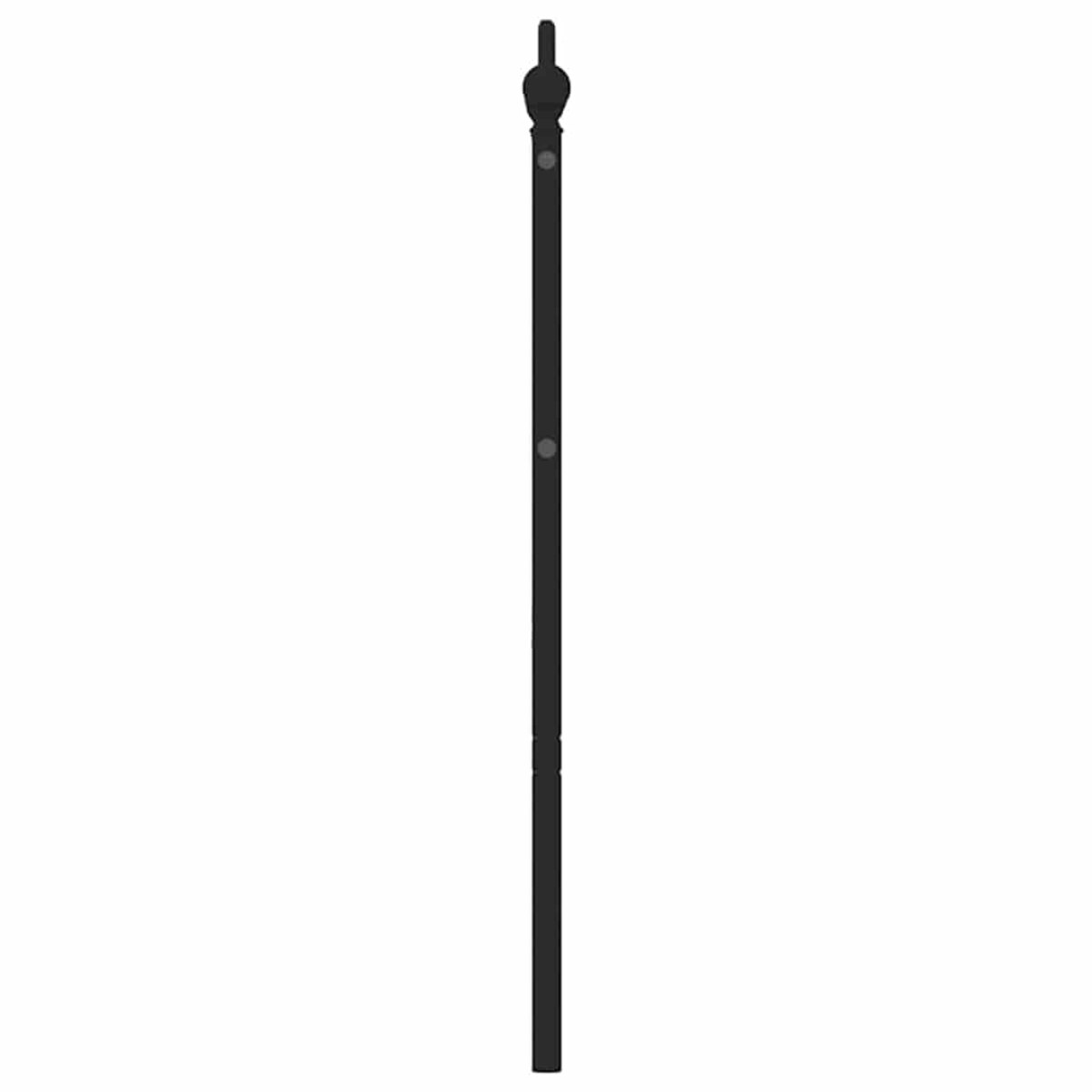 vidaXL Metalowe wymienne wezgłowie, czarne, 180 cm
