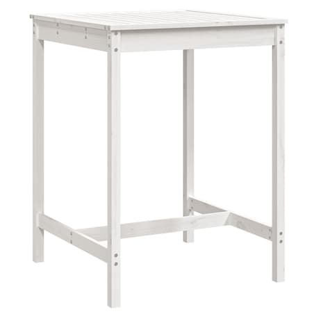 vidaXL Stolik ogrodowy, biały, 82,5x82,5x110 cm, lite drewno sosnowe