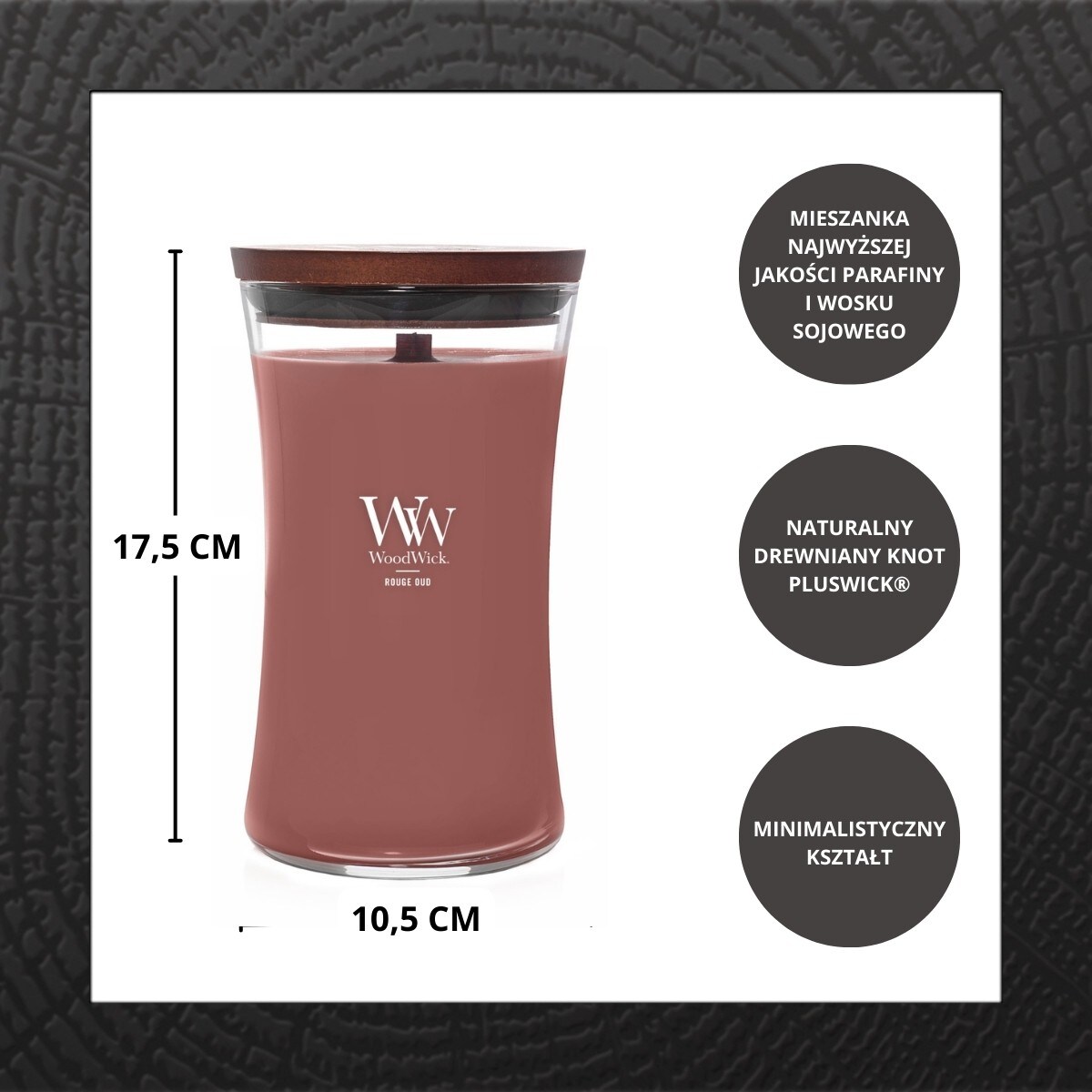 WoodWick świeca duża ROUGE OUD
