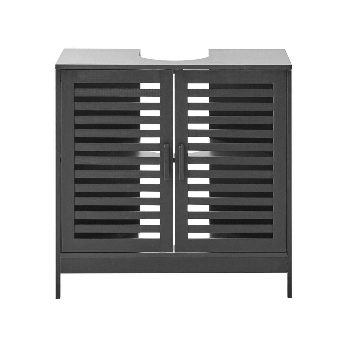 Szafka łazienkowa pod umywalkę MISSOULA Bambus 60 cm Czarny