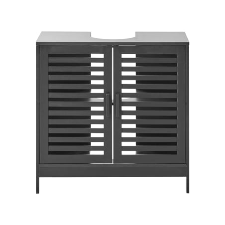 Szafka łazienkowa pod umywalkę MISSOULA Bambus 60 cm Czarny