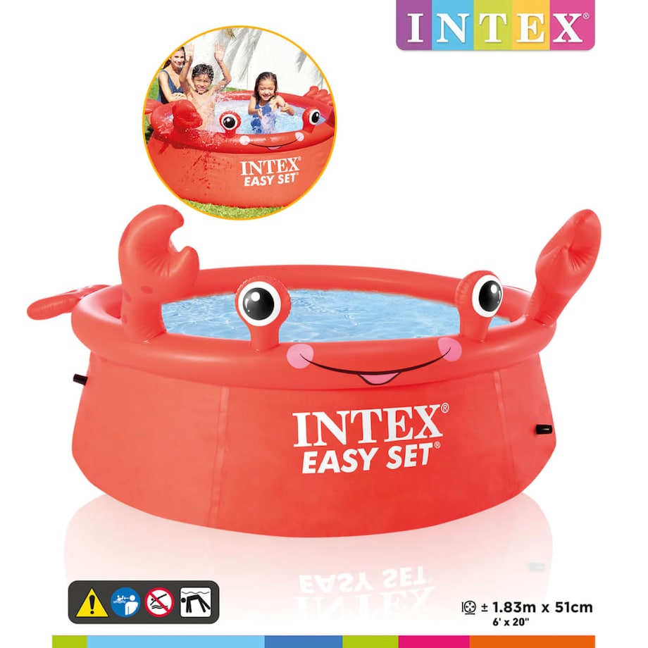 INTEX Nadmuchiwany basen Easy Set w kształcie kraba, 183x51 cm