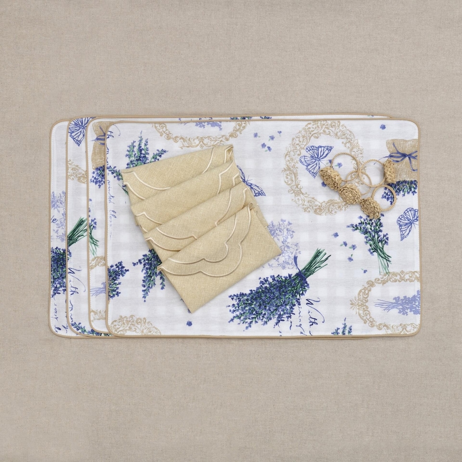 Obrus Lavender okrągły - Średnica ok. ⌀ 140 cm - idealny dla 4 osób