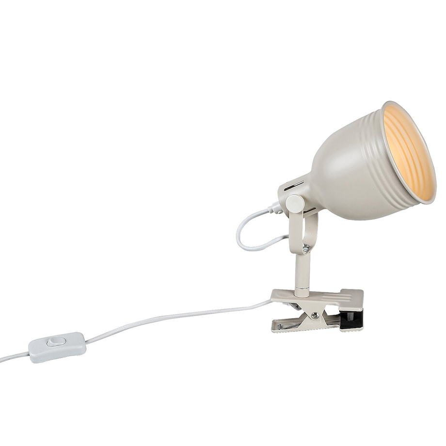 Beżowa lampka biurkowa Flint 3093 regulowana lampa na klips do biura