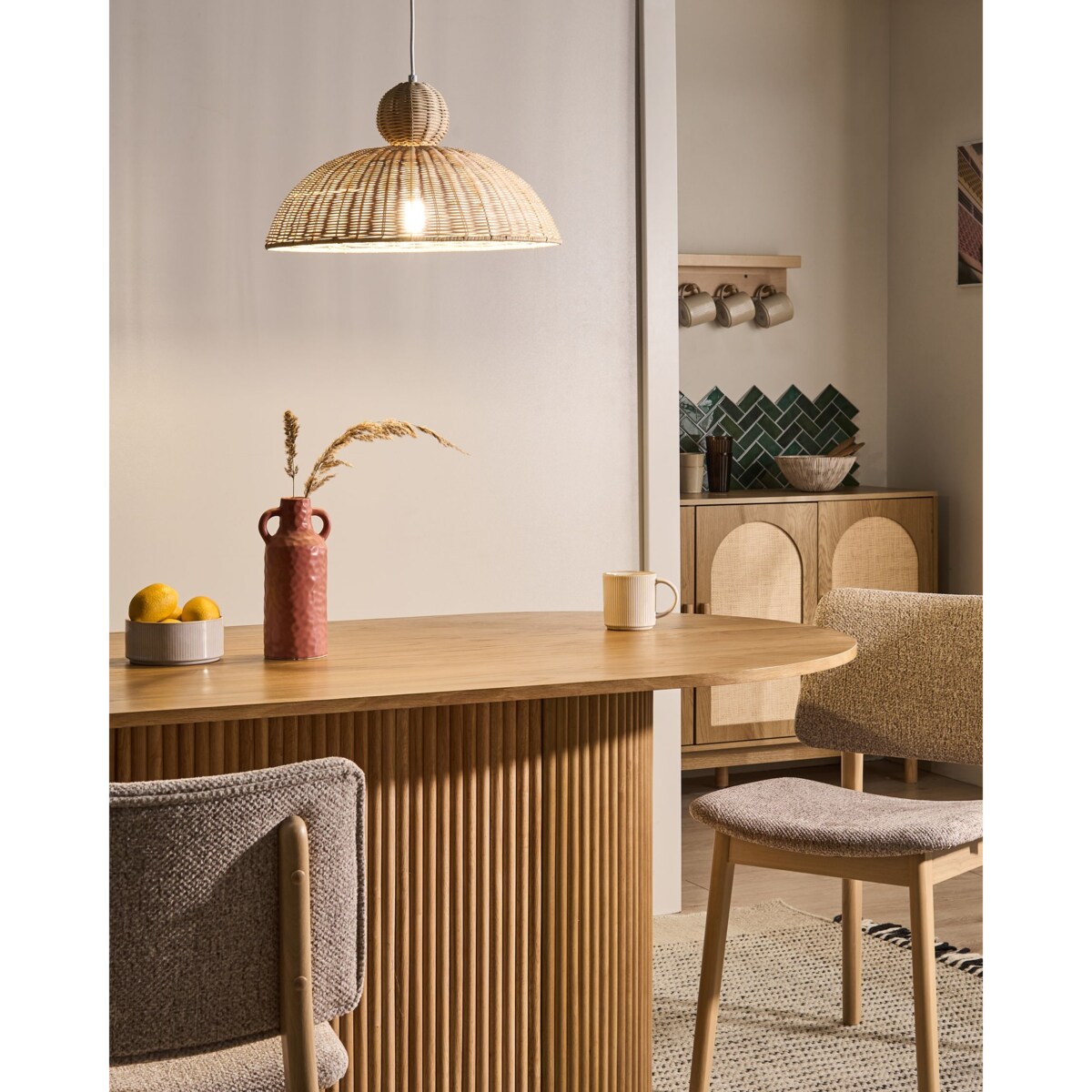 Lampa wisząca SUERTE Rattan Naturalny