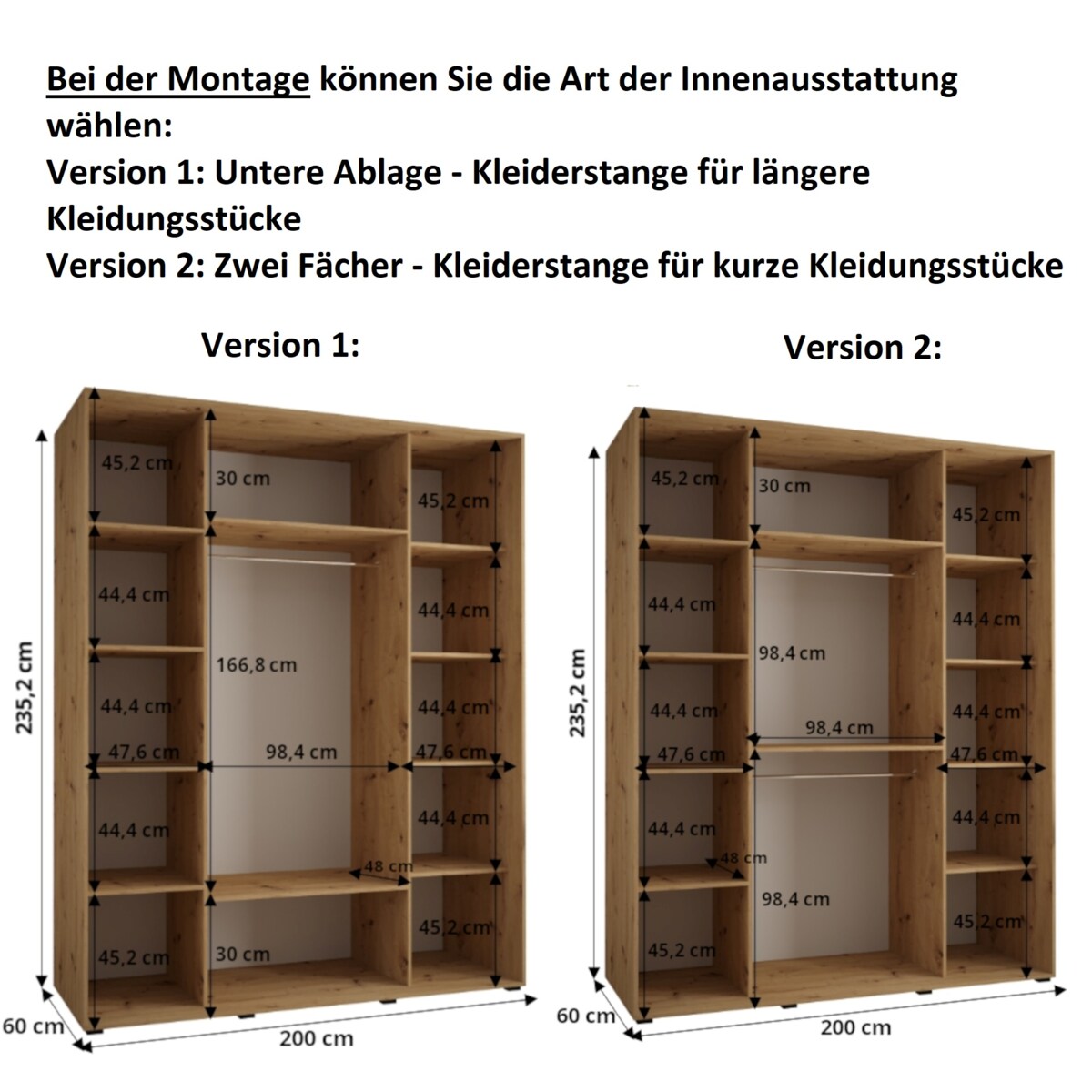 Szafa przesuwna Garderoba DAVOS 3 200 czarny/czarny/czarny
