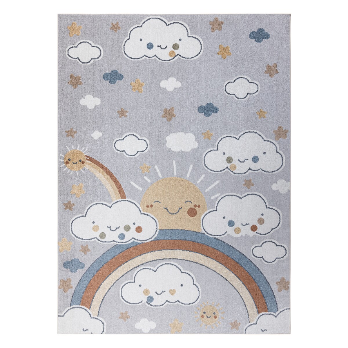 Dywan BONO 8437 Chmurki, niebo jasny szary / 140x190 cm