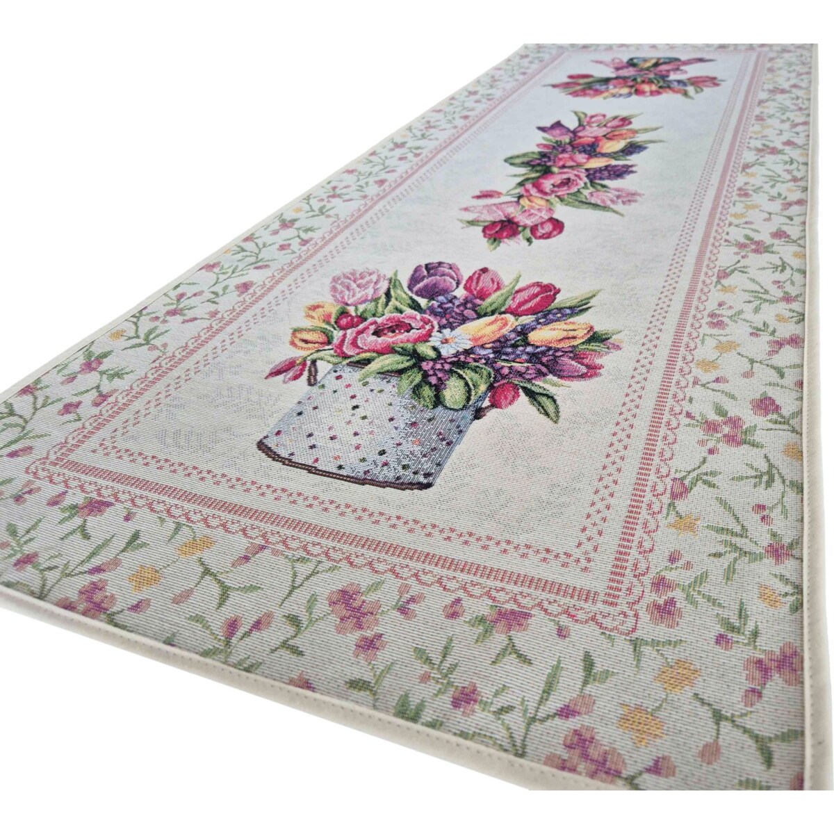 Bieżnik Na Stół Ozdobny Dekoracyjny 45X140 Cm Tulipany