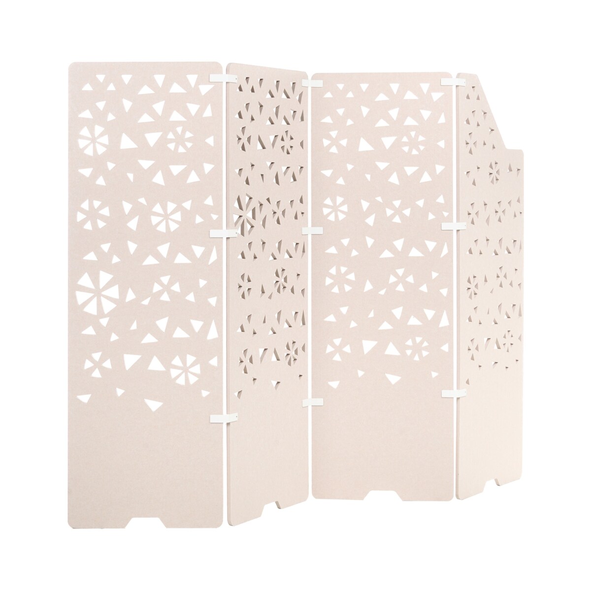 4-panelowy parawan pokojowy STARRY Jasnobeżowy 240 cm 180 cm