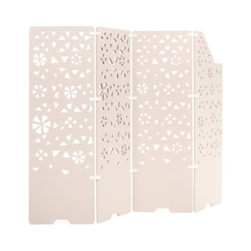 4-panelowy parawan pokojowy STARRY Jasnobeżowy 240 cm 180 cm