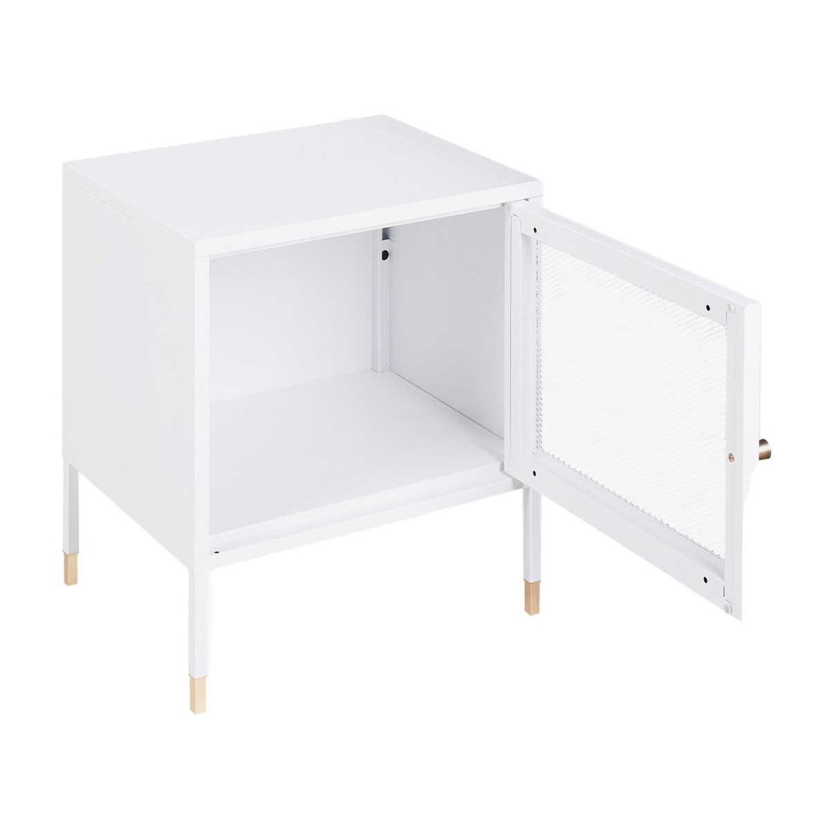 Szafka nocna metalowa biała OSSETT