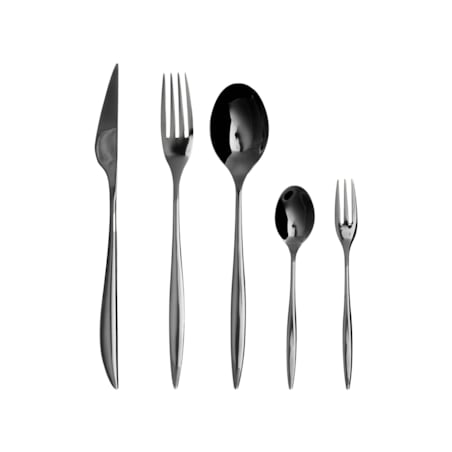 Zestaw sztućców 30 elementów FARFALLE Czarny