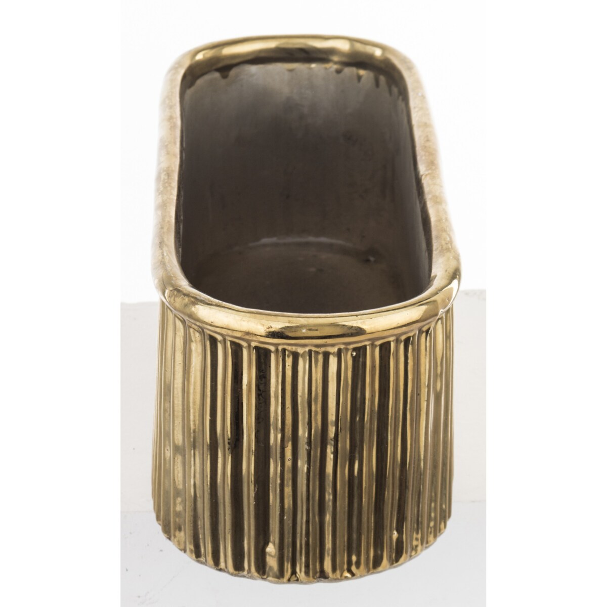 Kwietnik-osłonka 9,5x28,5x9,5 cm złota