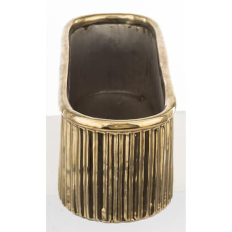 Kwietnik-osłonka 9,5x28,5x9,5 cm złota