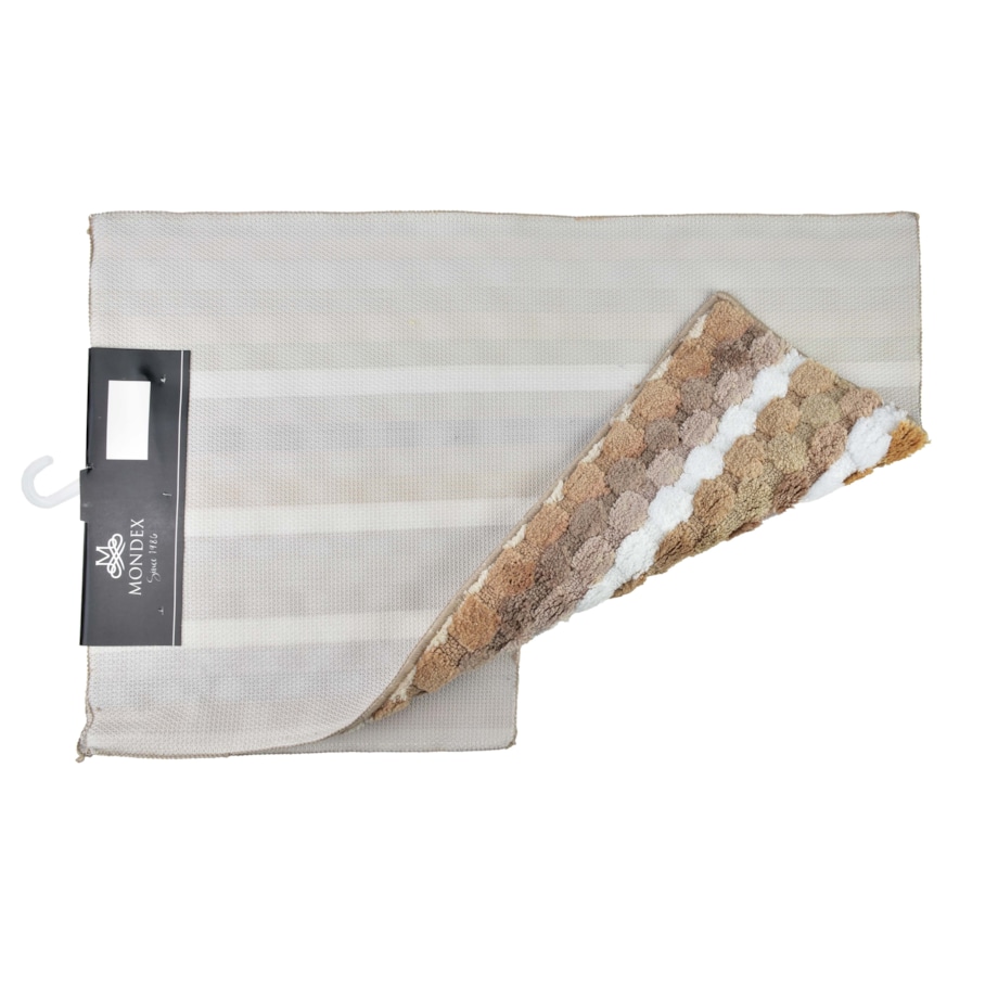 ZAC Komplet 2 dywaników 50x90cm/50x40cmpaski beż