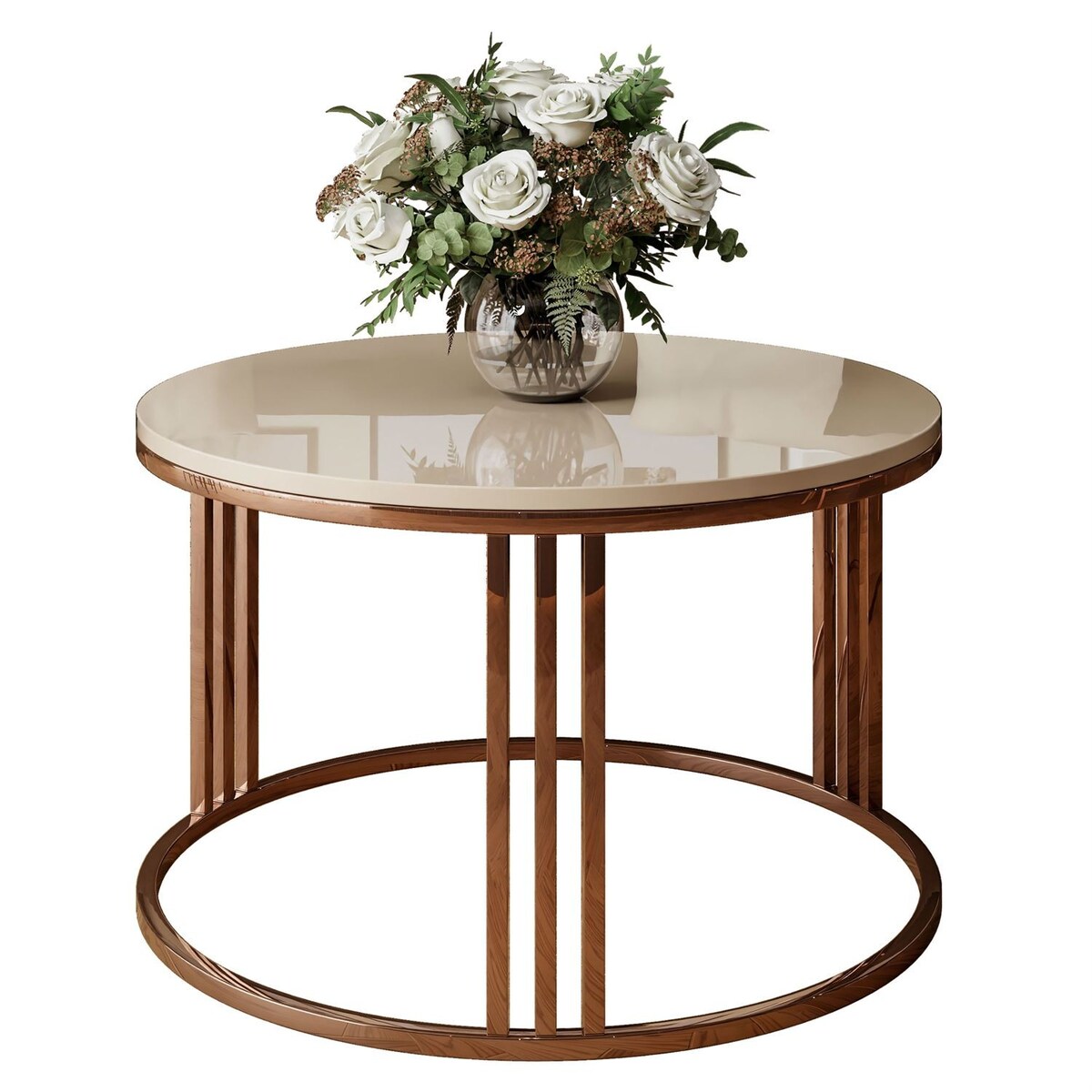 Stolik kawowy LORI miedź kaszmir połysk