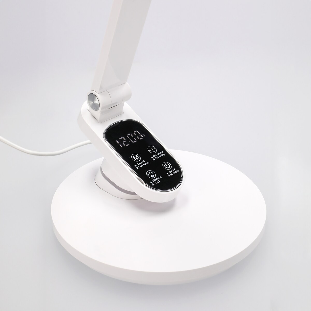 Lampka Biurkowa Szkolna Na Biurko Stołowa Led Trzy Barwy Do Pracy Z Zegarem