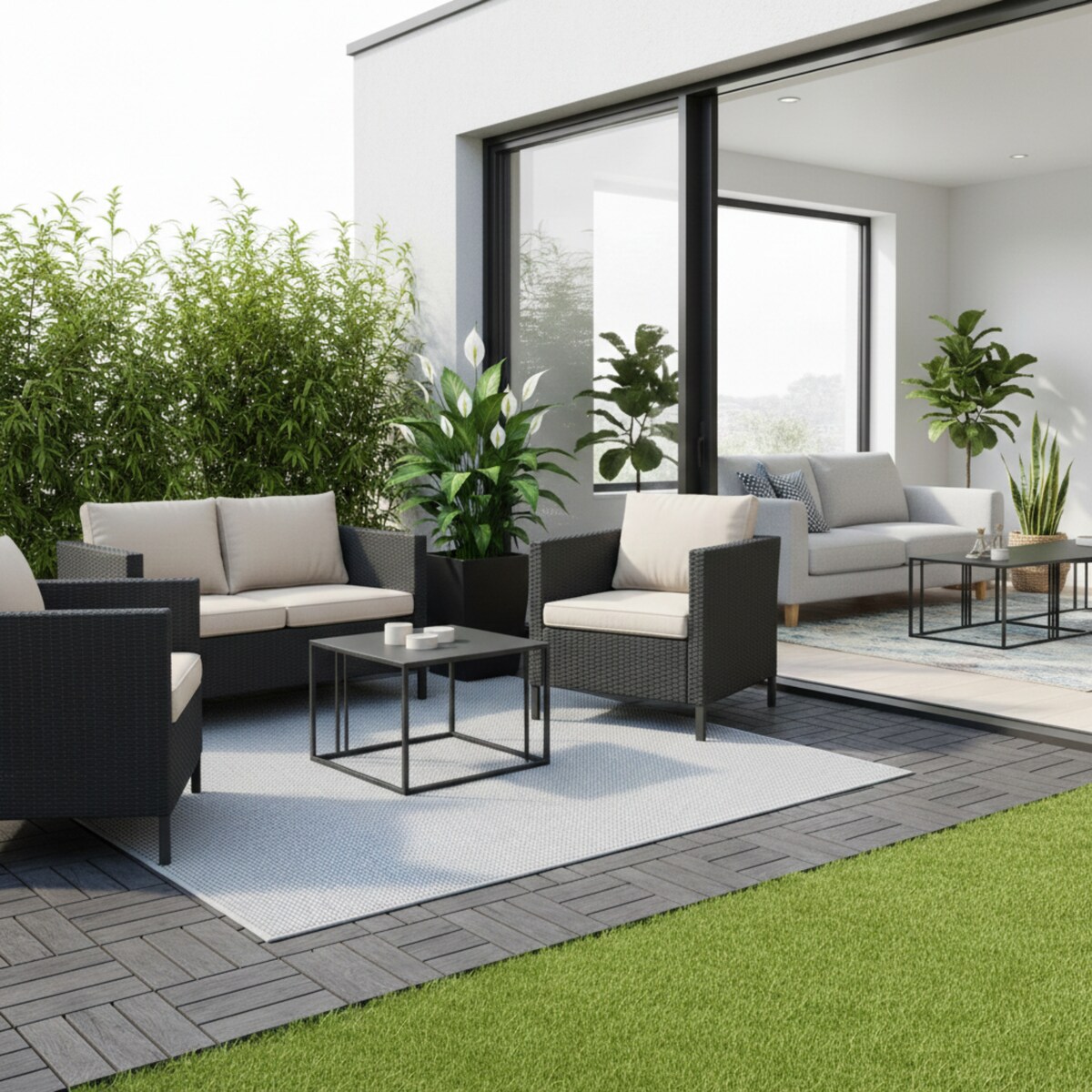 Dywan płasko tkany Scandi 200x300 cm nowoczesny szary