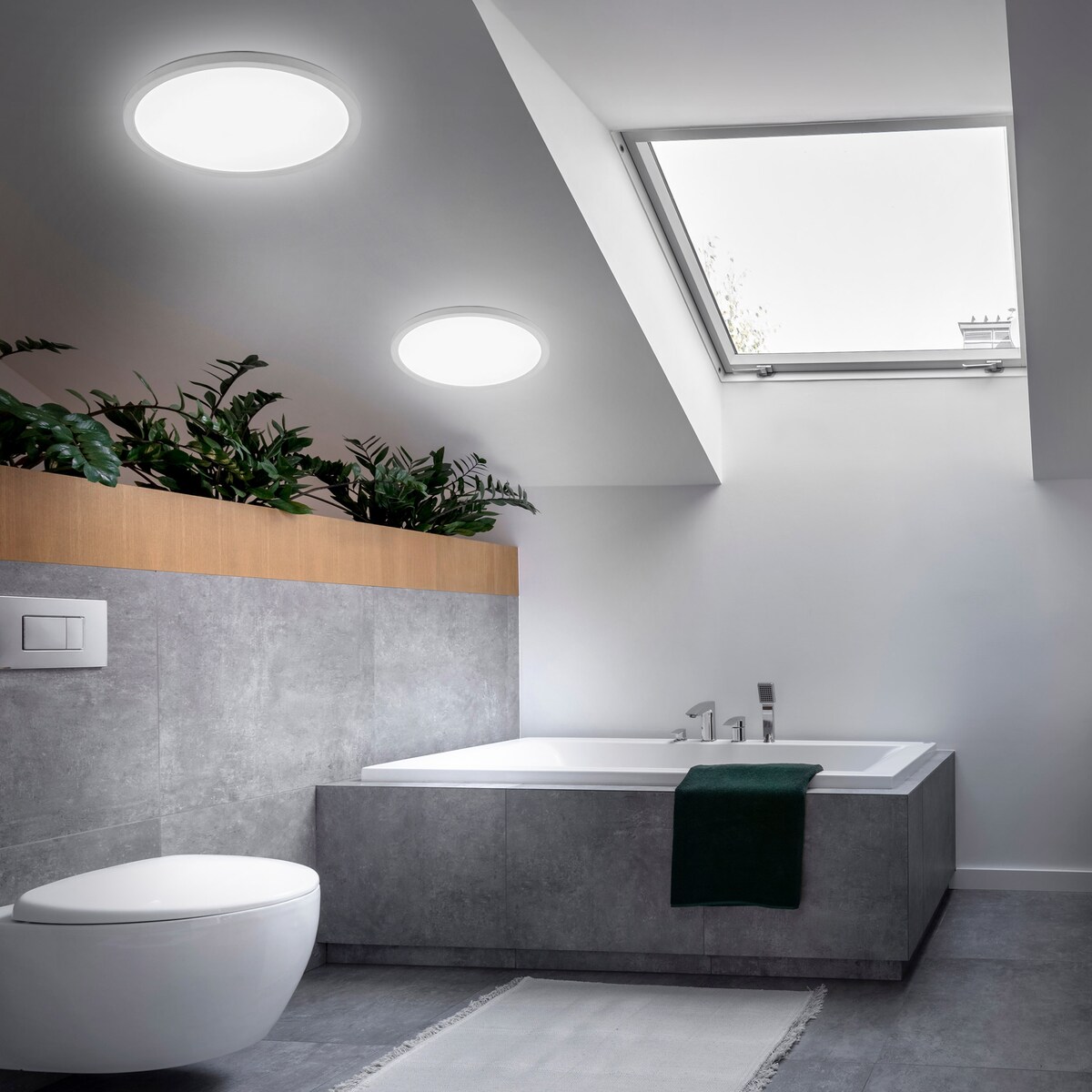 Plafon hermetyczny LED TK Lighting AQUA 6902 36W IP54 4080 lm CCT biały