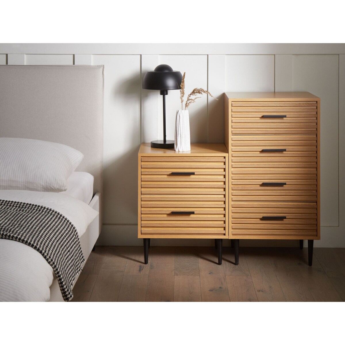 Komoda 4 szuflady KEITH Jasnobrązowy