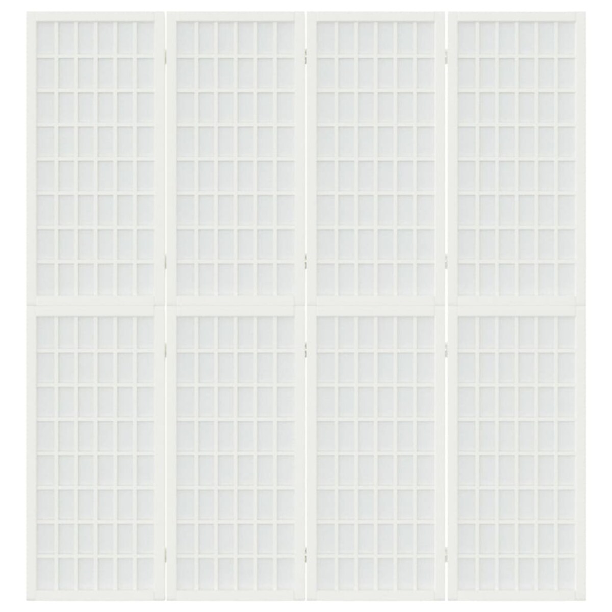 vidaXL Składany parawan 4-panelowy, styl japoński, 160x170 cm, biały