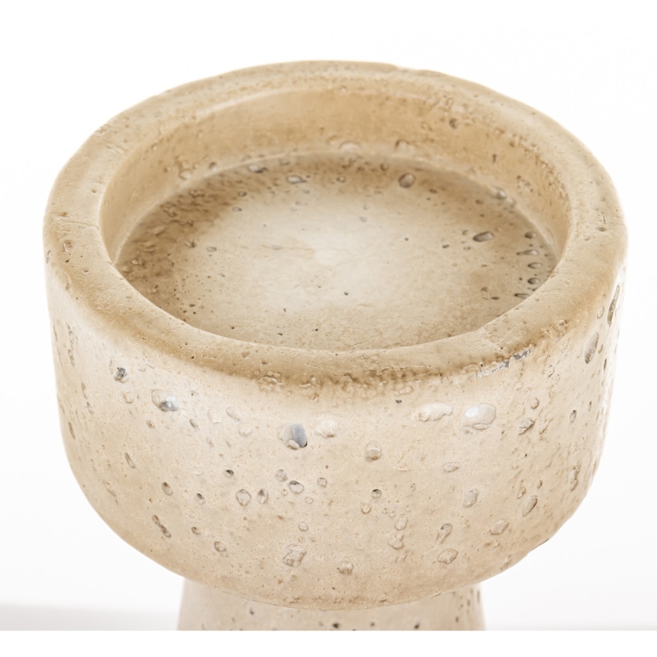 Świecznik cementowy 25x10x10 cm TORING-3 beżowy