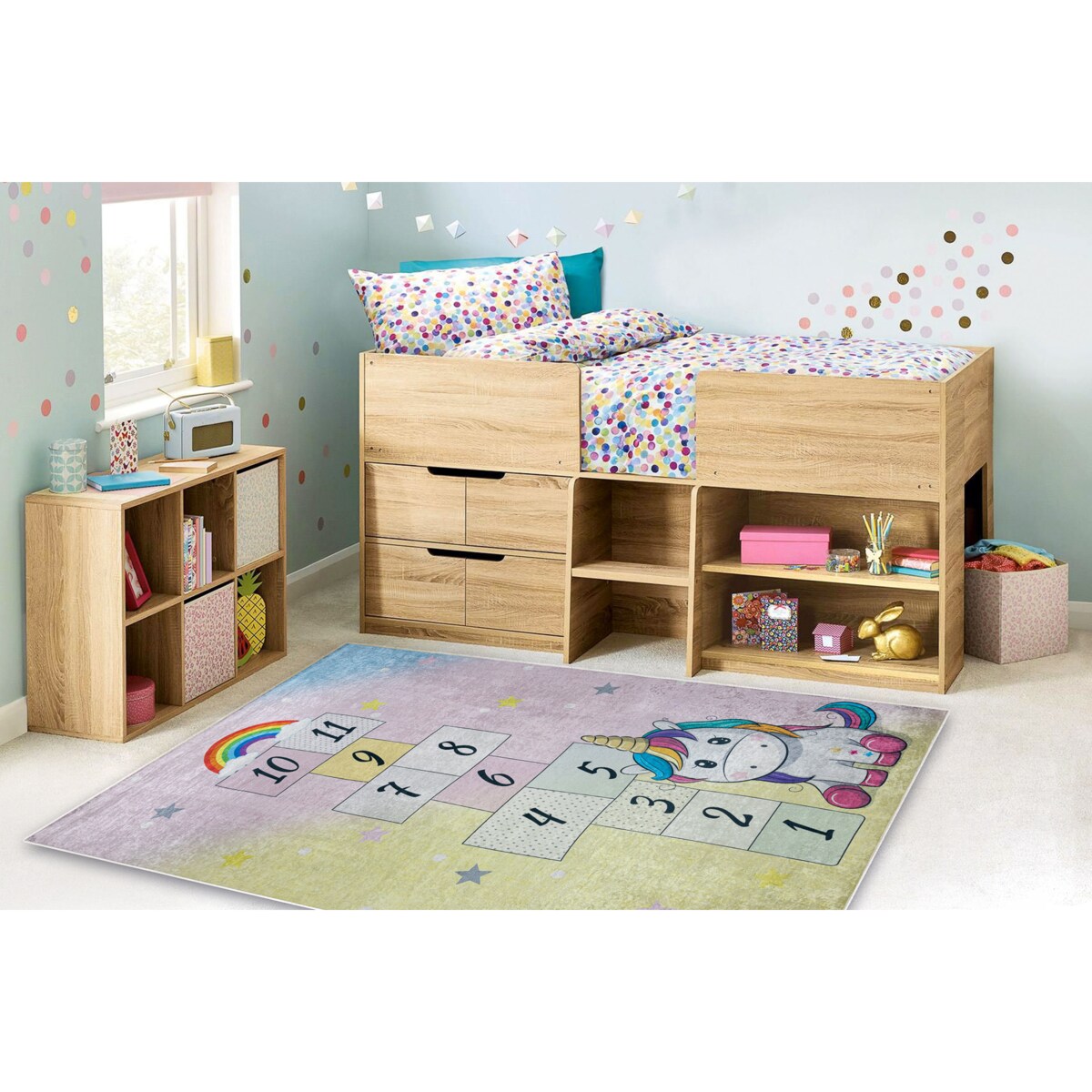 Dywan do prania BAMBINO 54060 Jednorożec, 140x200 cm