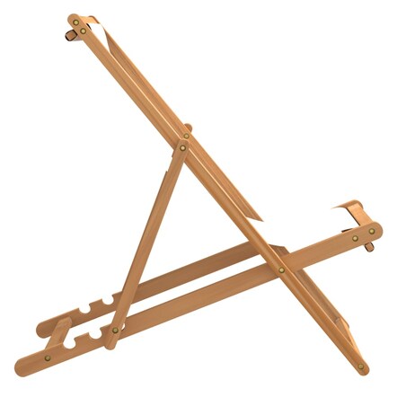 vidaXL Leżak, drewno tekowe, 56 x 105 x 96 cm, kremowy