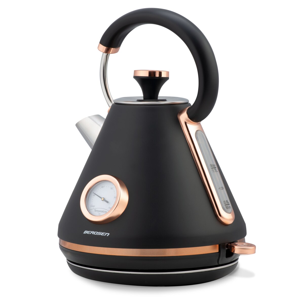 Czajnik elektryczny z termometrem 1,7L Berdsen czarny