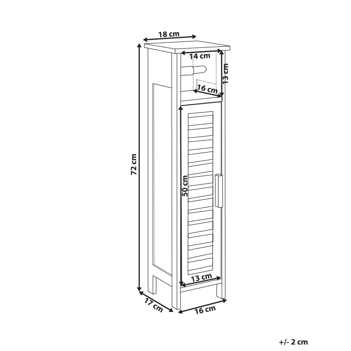 Szafka na papier toaletowy OLATHE Drewno bambusowe Czarny