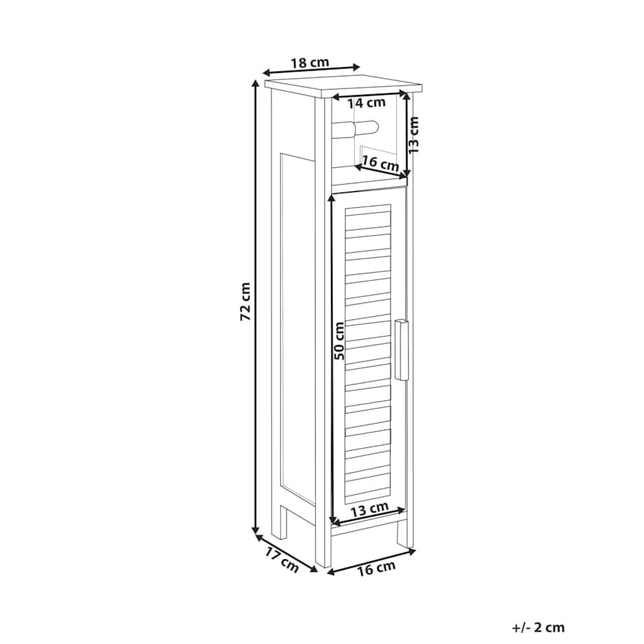 Szafka na papier toaletowy OLATHE Drewno bambusowe Czarny