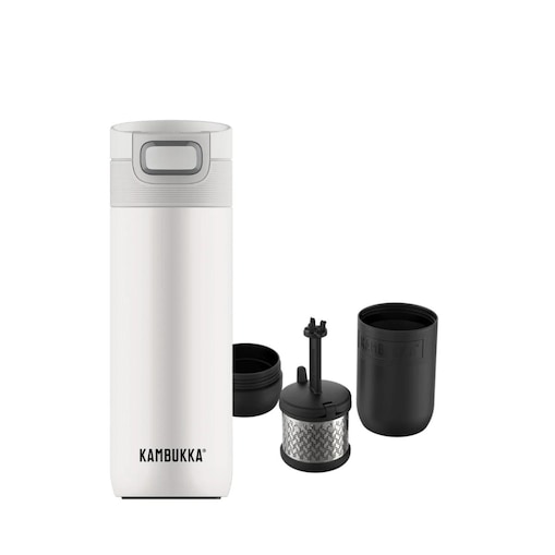 Kubek z zaparzaczem na herbatę mleczna biel - Etna 500 ml Zestaw Kambukka Chamomile