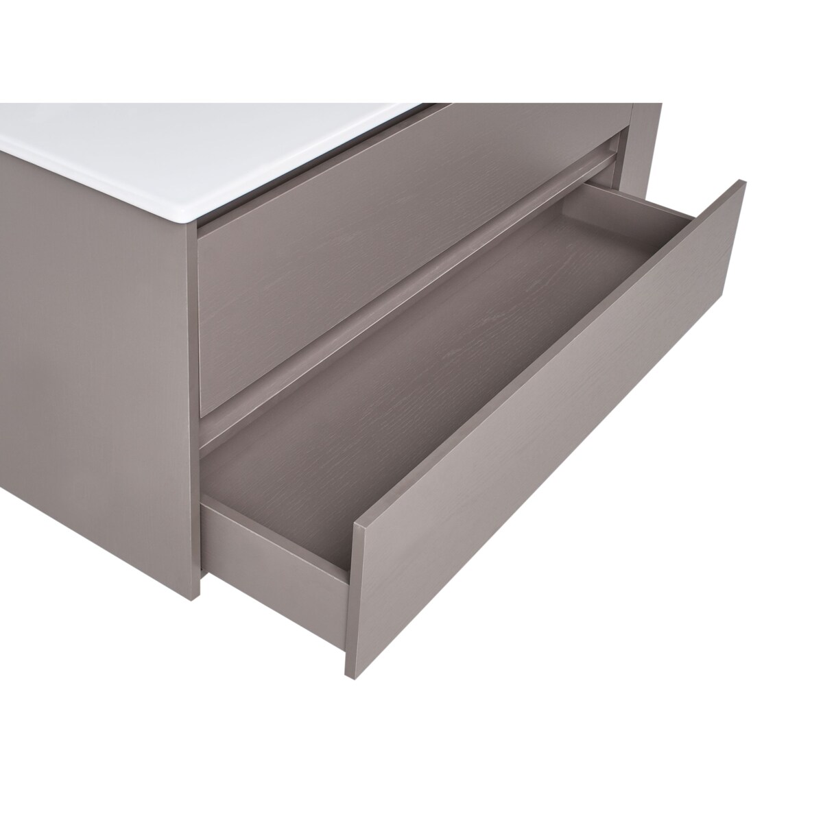 Szafka łazienkowa wisząca z umywalką MANCORA 120 cm Beżowoszary