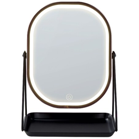 Lusterko kosmetyczne LED 20 x 22 cm różowe złoto DORDOGNE