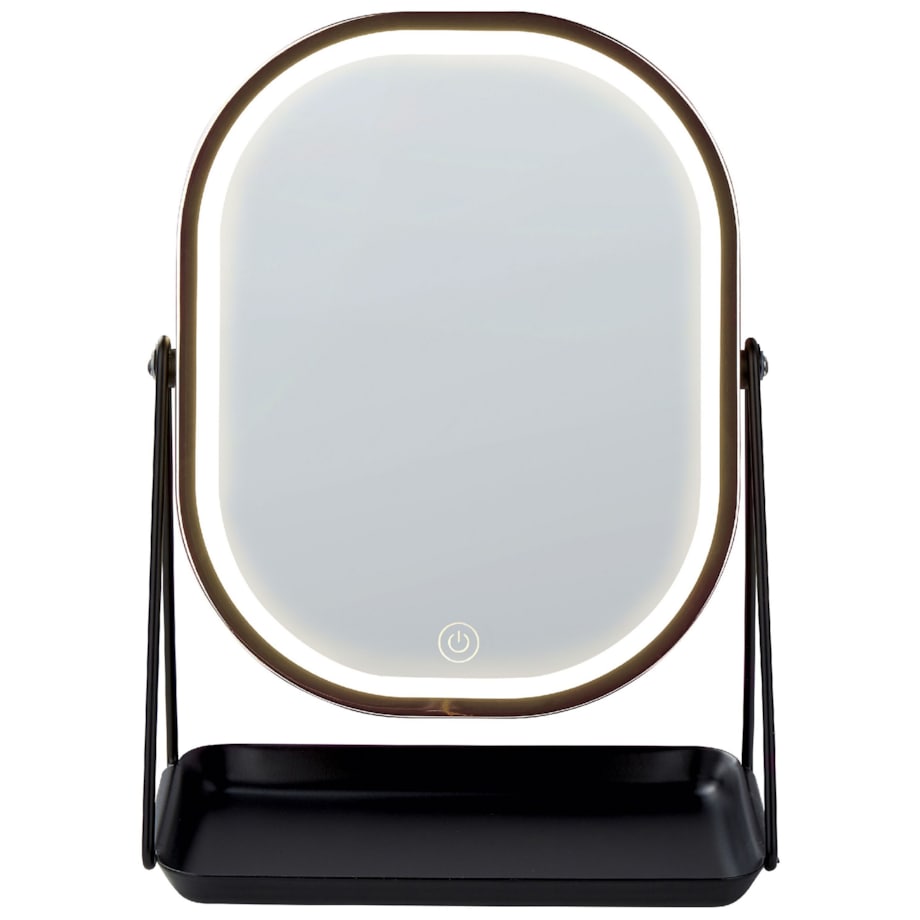 Lusterko kosmetyczne LED 20 x 22 cm różowe złoto DORDOGNE