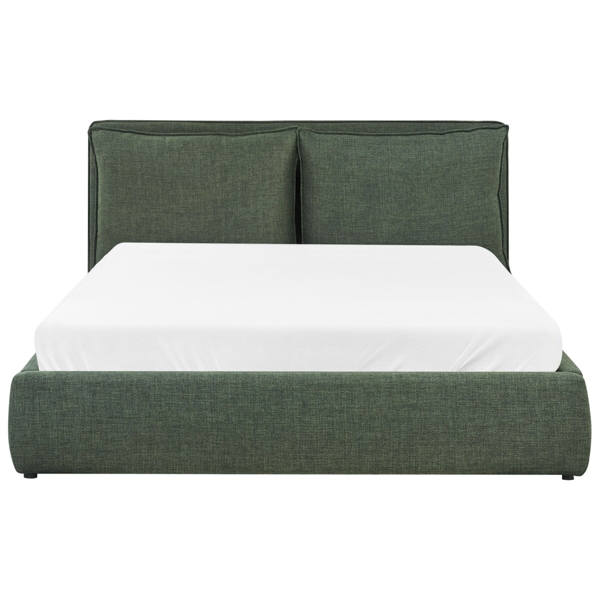 Łóżko z pojemnikiem BAJONNA 160 x 200 cm Ciemnozielony
