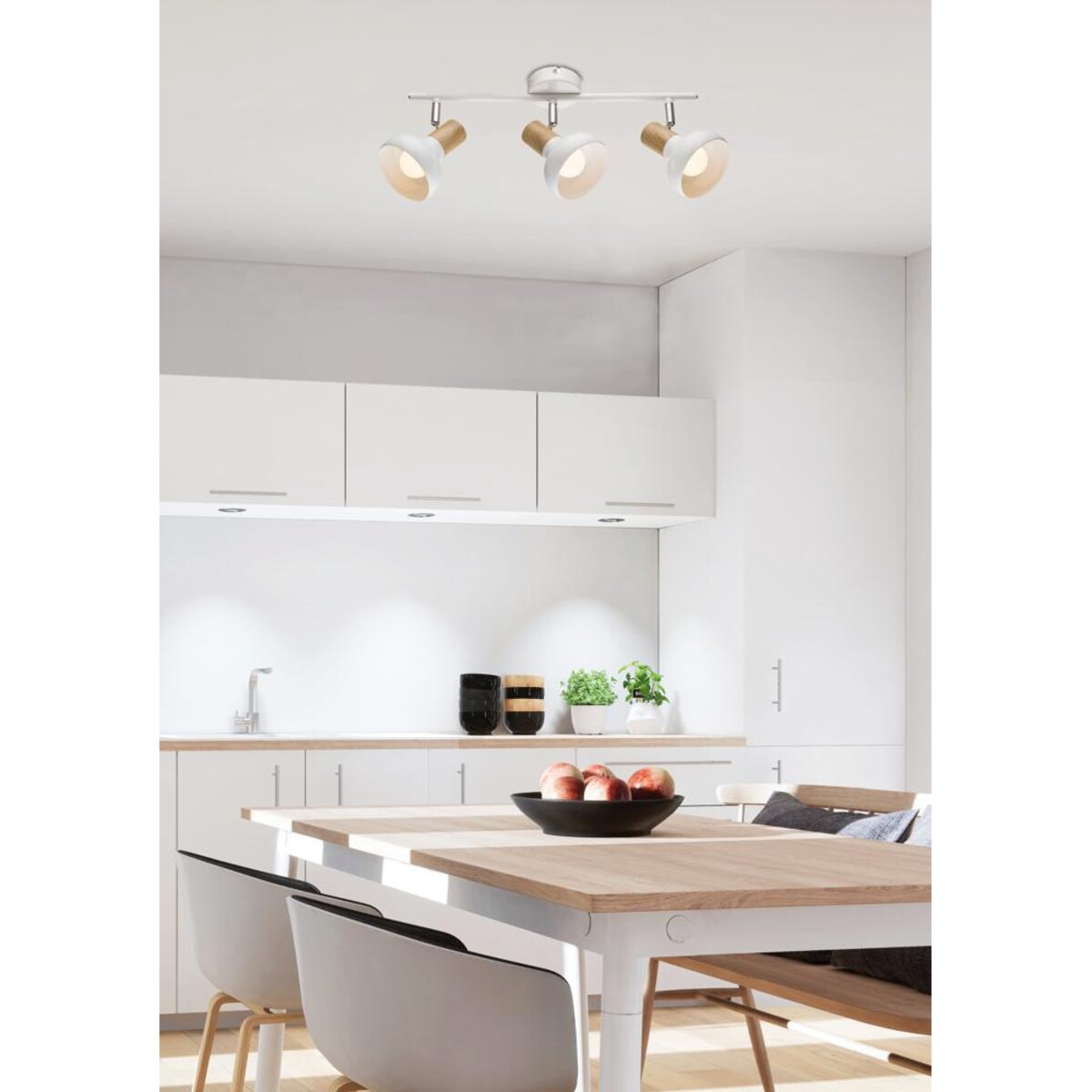 PUERTO LAMPA SUFITOWA LISTWA 3X40W E14 BIAŁY