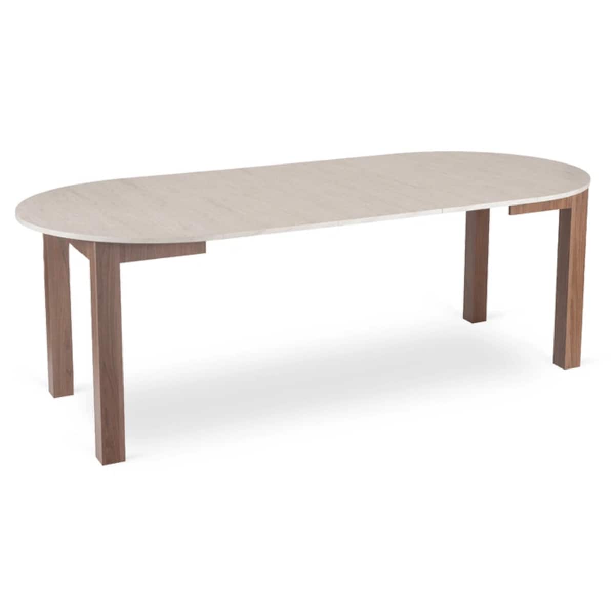 Stół rozkładany do jadalni trawertyn orzech 103-223 cm JAMES